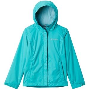 Columbia || Girls Omni-Tech Turquoise Rain Jacket